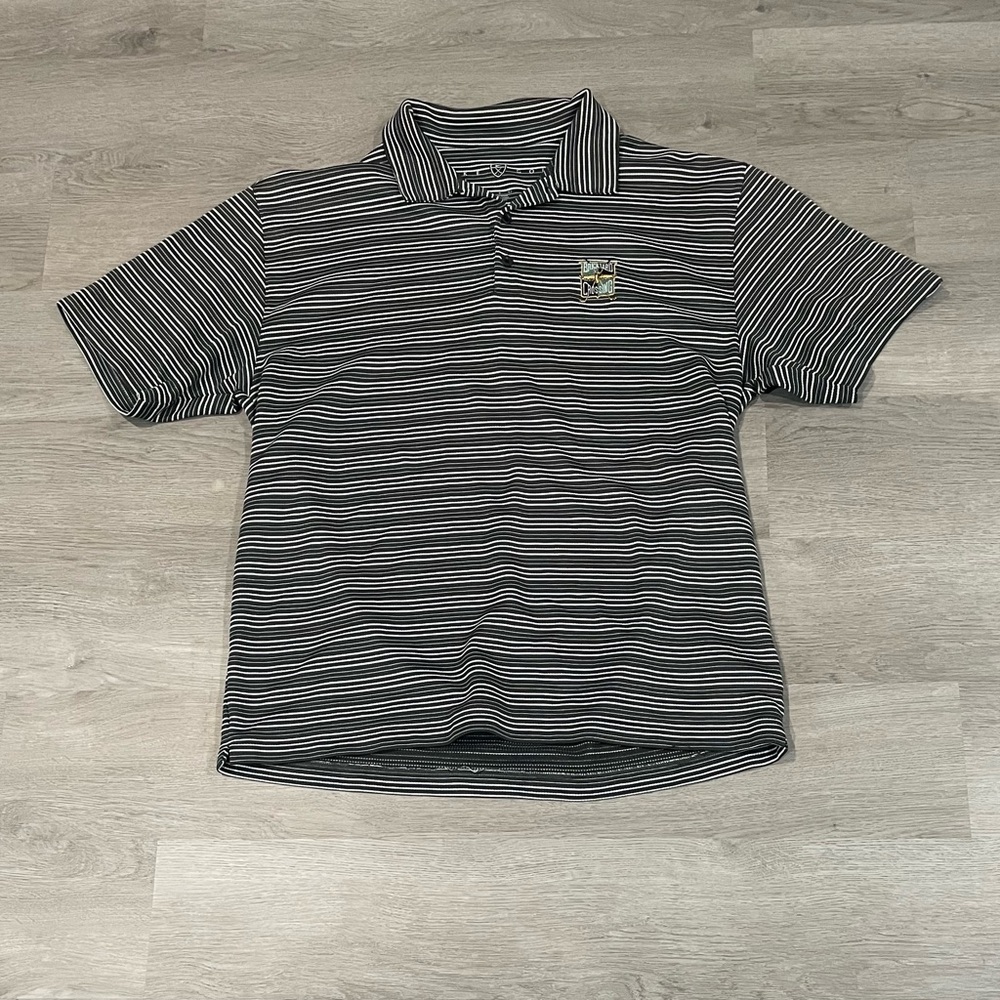 Nike Golf Striped Polo with Brickyard Crossing Logo-Large